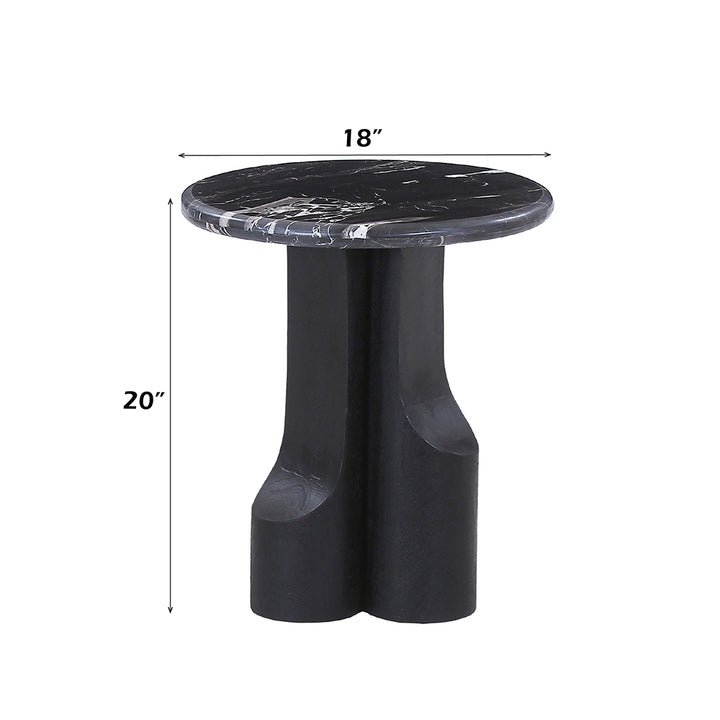 Kinton End Table with Natural Marble Top