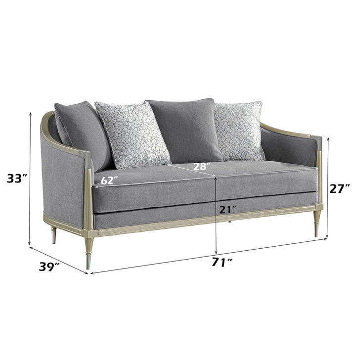 Fernando Loveseat with 4 Pillows