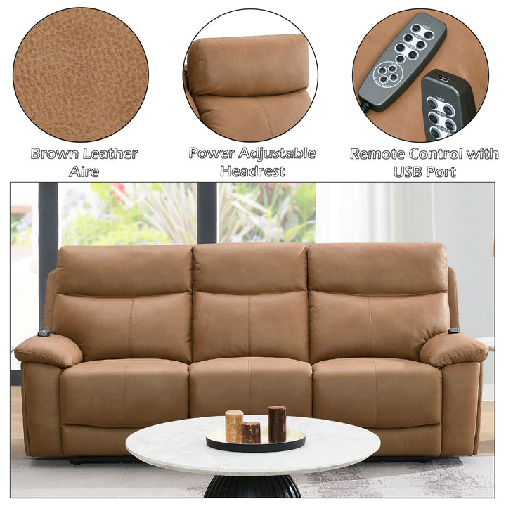 Chavis Power Motion Sofa with USB & Power Headrest