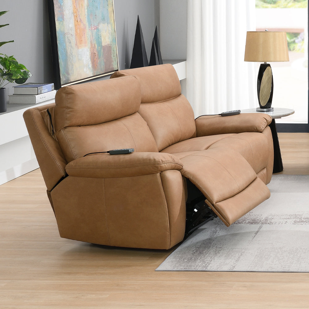 Chavis Power Motion Loveseat with USB & Power Headrest