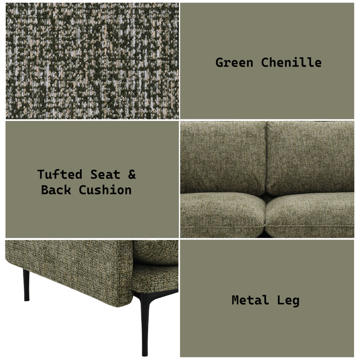 Dalton Sofa with 2 Pillows