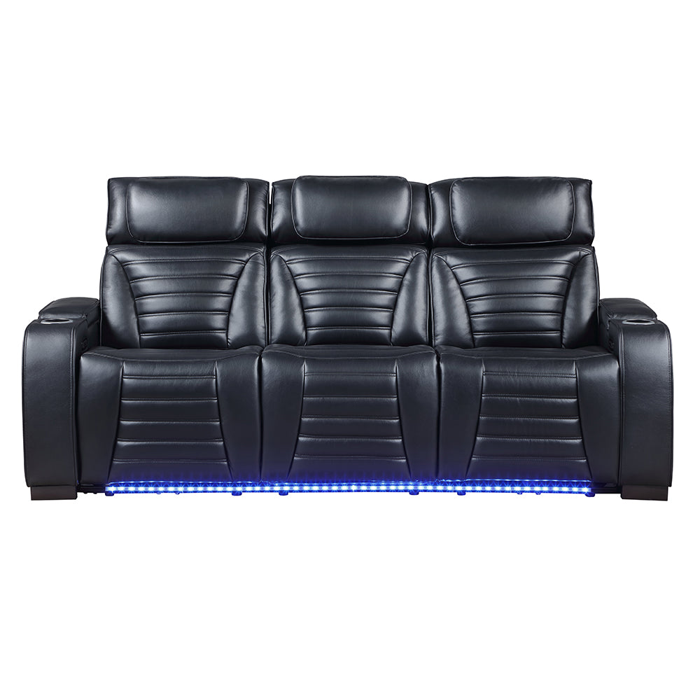 Ephron Power Motion Sofa with Dropdown Table, Wireless Charging, Reading Light, Power Headrests & LED