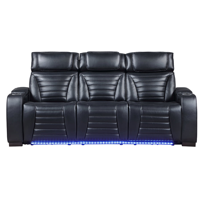 Ephron Power Motion Sofa with Dropdown Table, Wireless Charging, Reading Light, Power Headrests &amp; LED