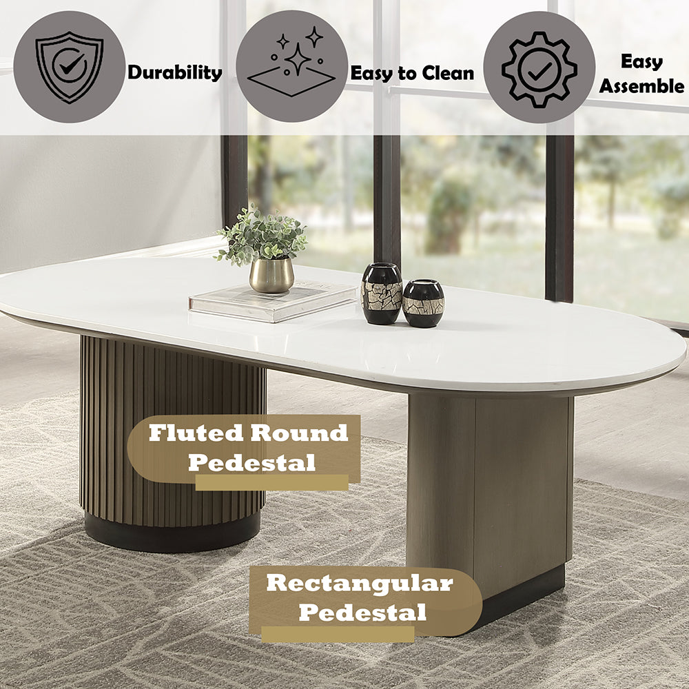 Clayten Coffee Table with Engineered Top