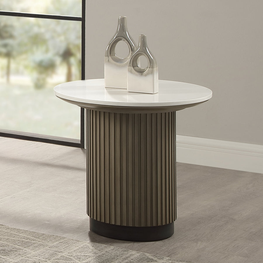 Clayten End Table with Engineered Top