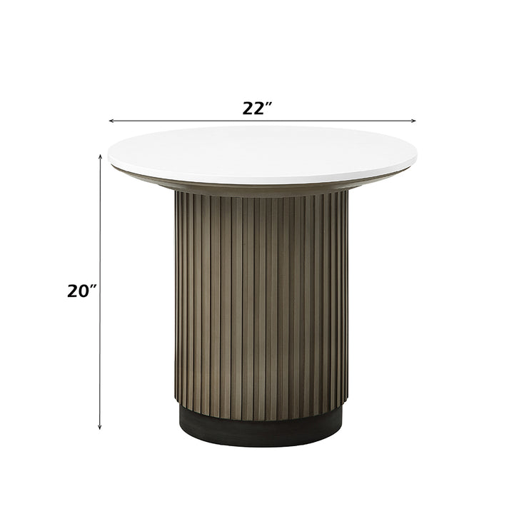 Clayten End Table with Engineered Top