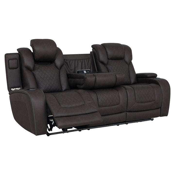 Wendell Power Motion Sofa with Dropdown Table, Storage, USB &amp; LED