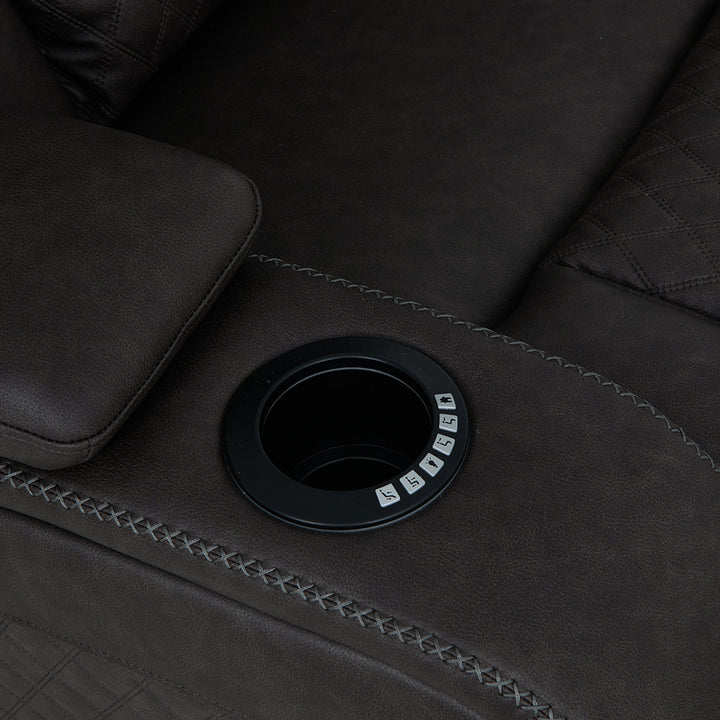 Wendell Power Motion Sofa with Dropdown Table, Storage, USB &amp; LED