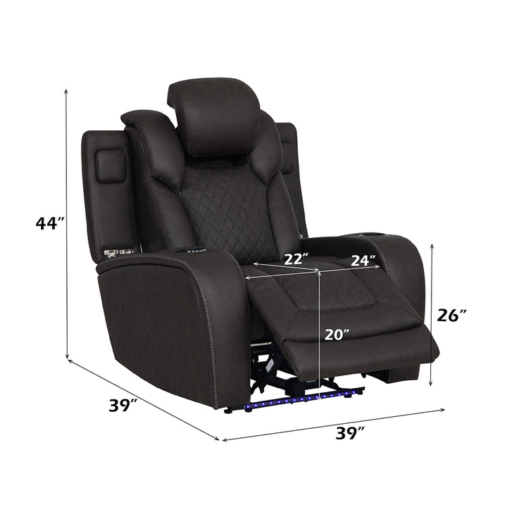 Wendell Power Motion Recliner with Storage, USB &amp; LED