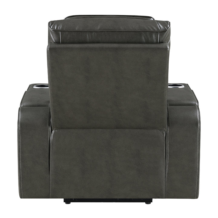 Taddeo Power Motion Recliner with Power Headrest, USB, Wireless Charger &amp; LED