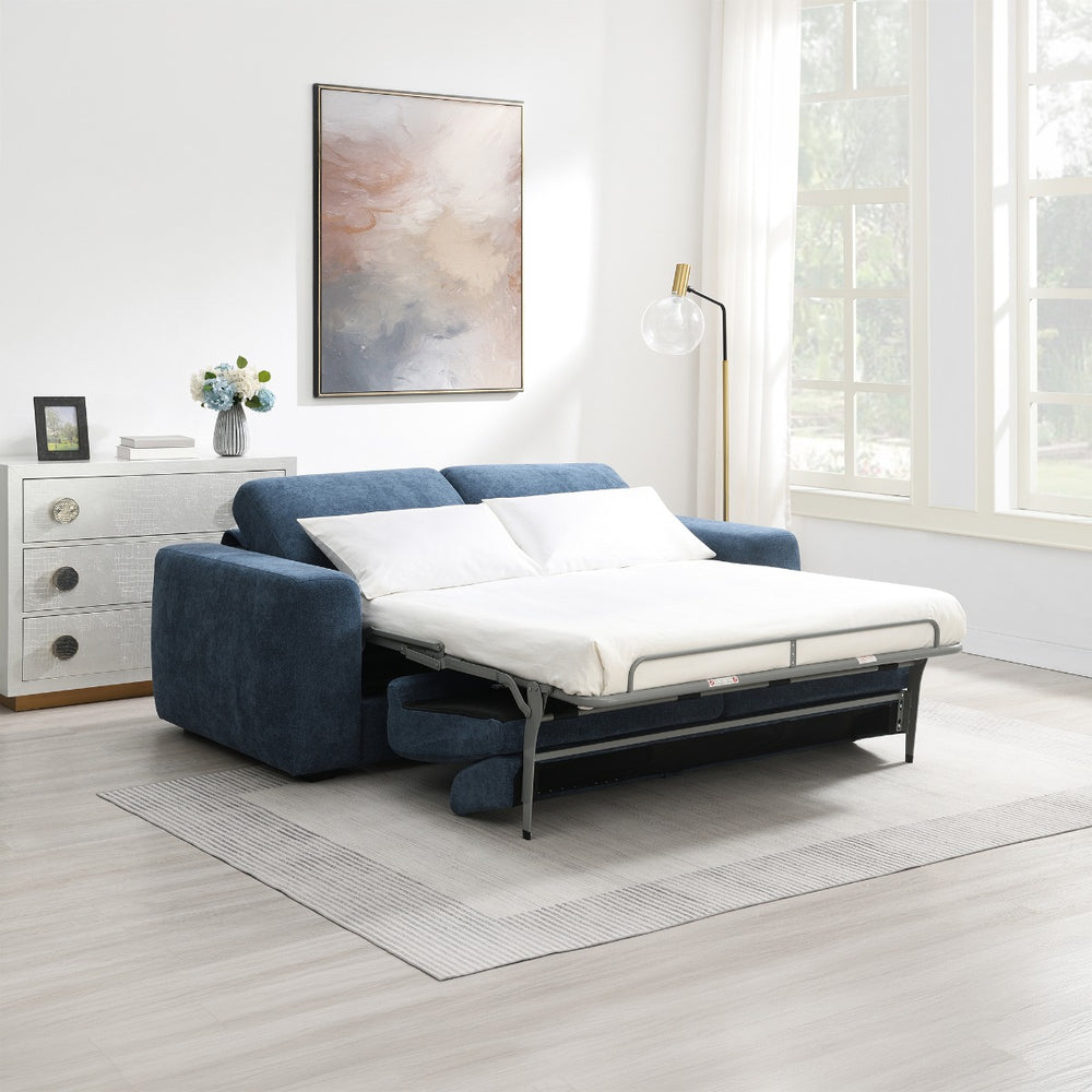 Chesney Sofa with Sleeper - Dark Blue Chenille