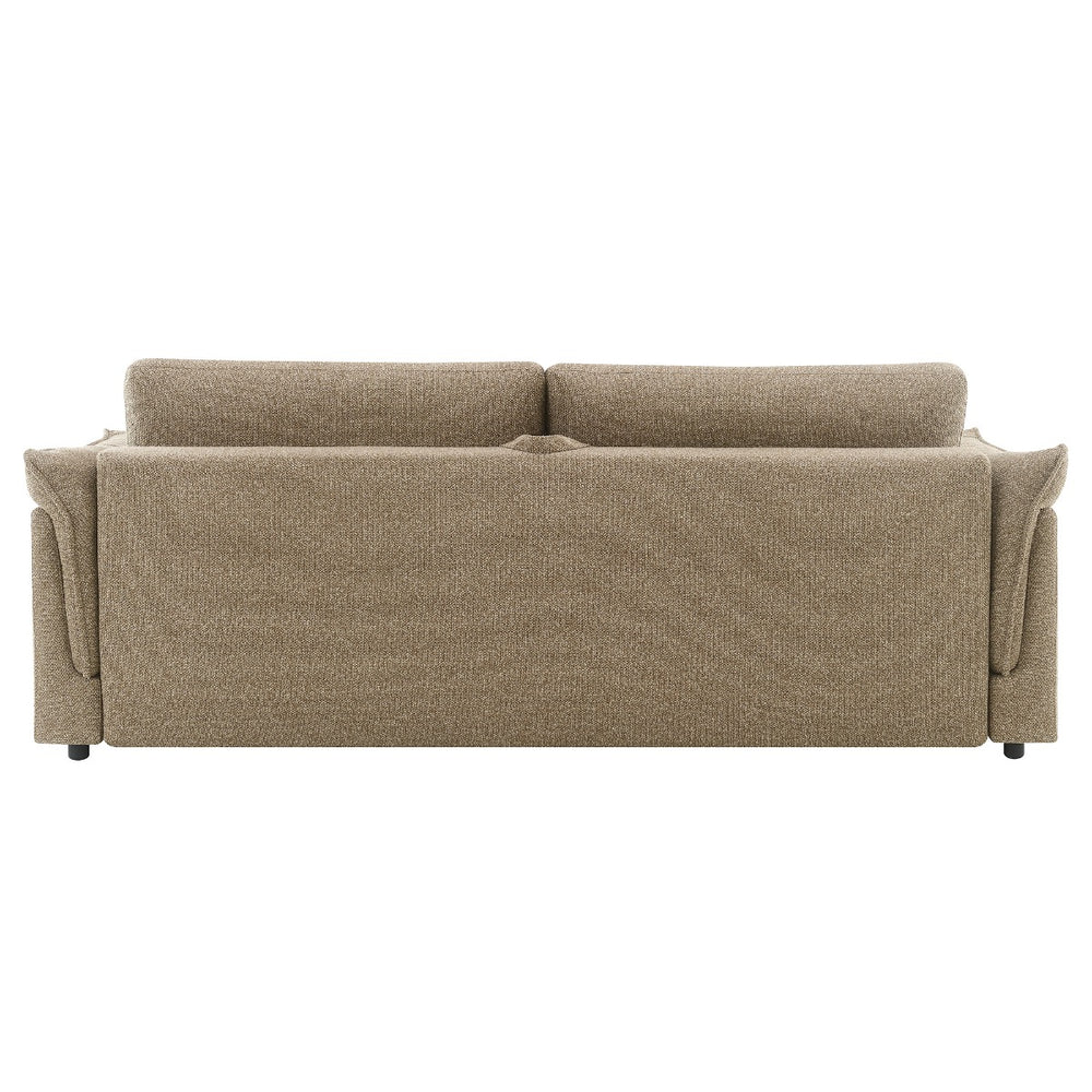 Turpin Sofa with Sleeper, 2 Pillows & Storage - Brown Boucle