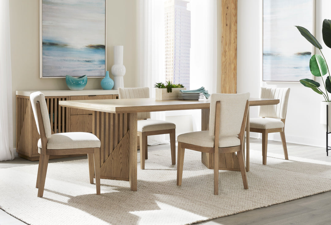 Sumner Channel Back Upholstered Dining Chair in Natural
