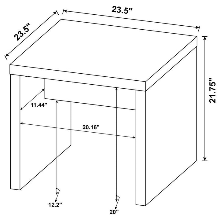 Lynette - 2 Piece Rectangular Coffee And End Table Set - Mango Table Set modern furniture Contempo Furniture