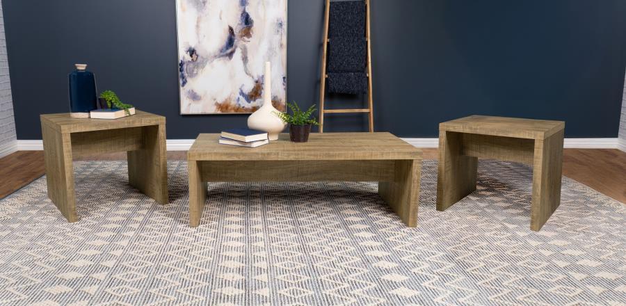 Lynette - 3 Piece Rectangular Coffee And End Table Set - Mango Table Set modern furniture Contempo Furniture
