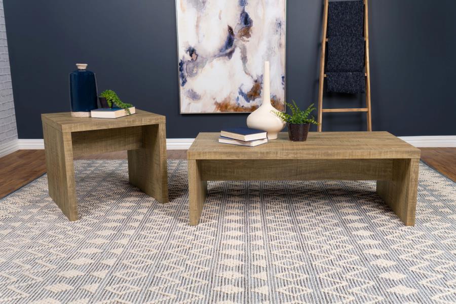 Lynette - Square Engineered Wood End Table - Mango End Table modern furniture Contempo Furniture