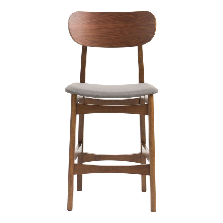 Lynn - Modern Grey &amp; Walnut Counter Chair (Set of 2)