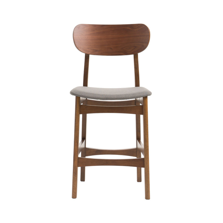 Lynn - Modern Grey &amp; Walnut Counter Chair (Set of 2)