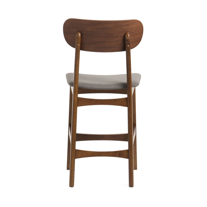 Lynn - Modern Grey &amp; Walnut Counter Chair (Set of 2)