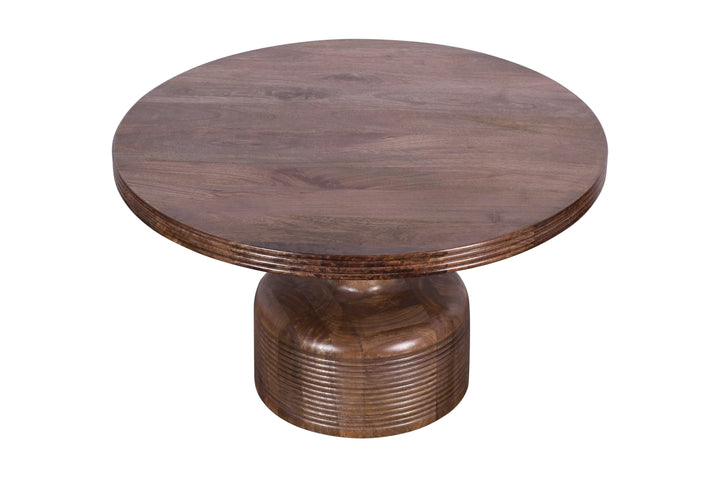 Modus Furniture Pjrt21 Liyana Solid Wood Round Coffee Table In Natural Tan