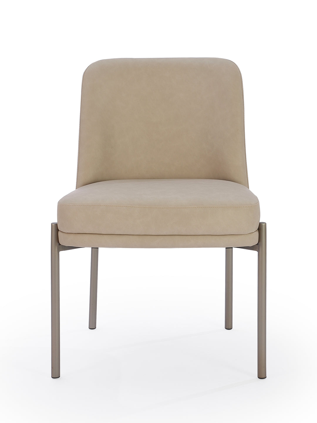 Modus Furniture Pwtb63Jpg Dion Upholstered Dining Chair In Camel Synthetic Leather And Brushed Nickel Metal