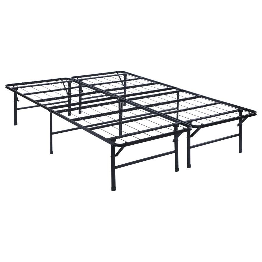 Mabel - Metal California King Support Platform Bed - Black Platform Bed modern furniture Contempo Furniture