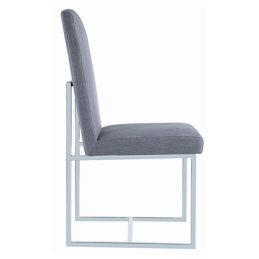 Mackinnon - Upholstered Dining Side Chair (Set of 2) - Gray Chair Set modern furniture Contempo Furniture