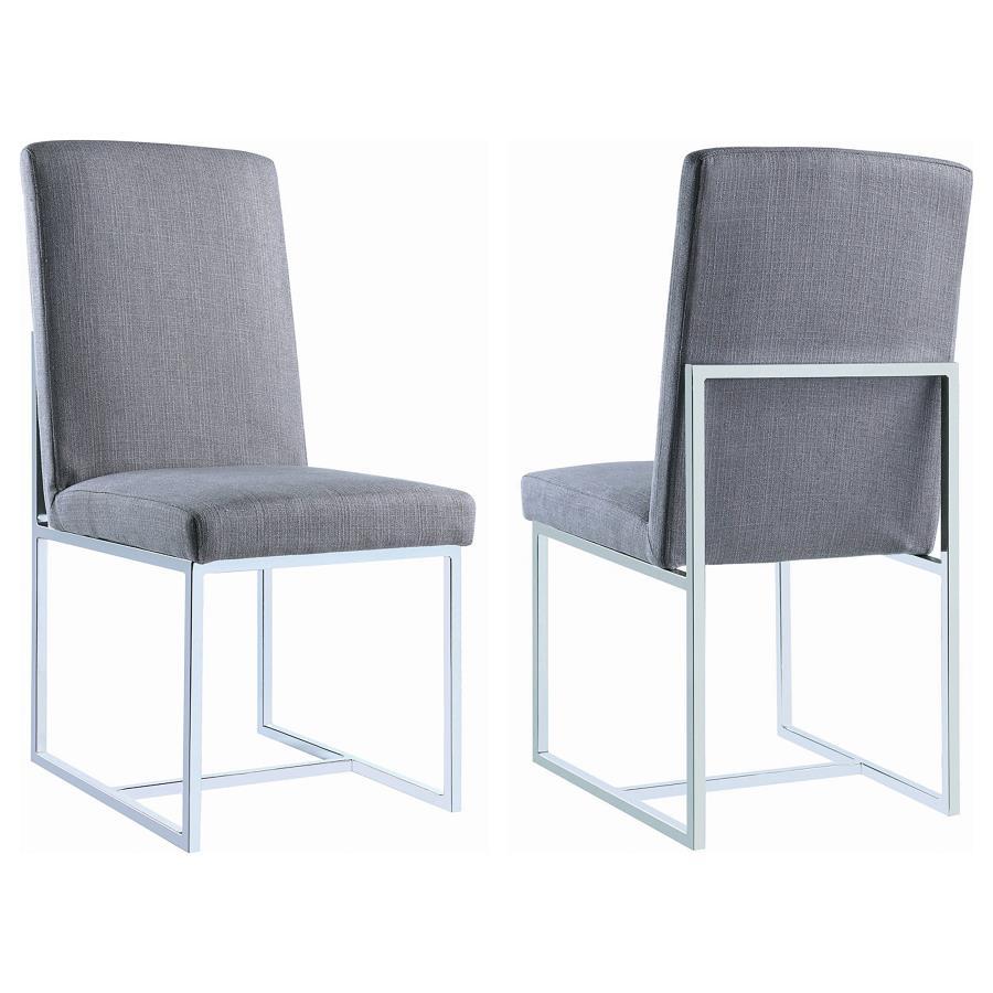 Mackinnon - Upholstered Dining Side Chair (Set of 2) - Gray Chair Set modern furniture Contempo Furniture