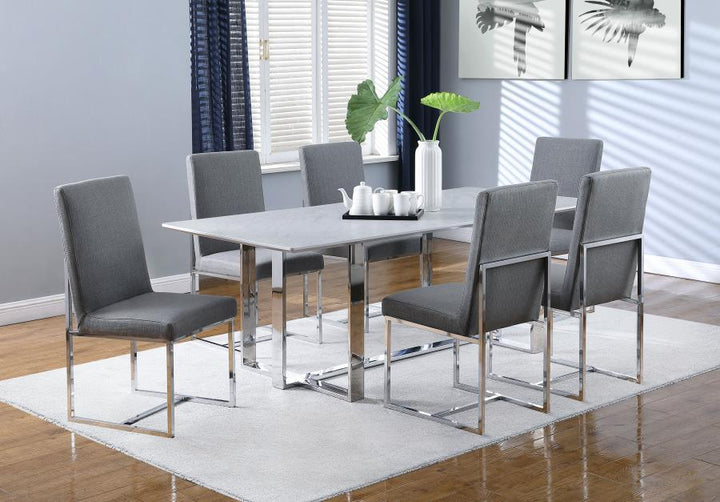 Mackinnon - Upholstered Dining Side Chair (Set of 2) - Gray Chair Set modern furniture Contempo Furniture