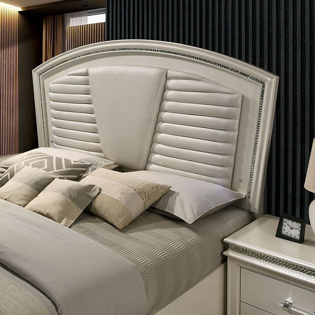Maddie Modern Wood Panel Bed Frame with Sleek Headboard Platform Bed modern furniture Contempo Furniture