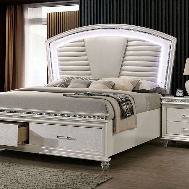 Maddie Modern Wood Panel Bed Frame with Sleek Headboard Platform Bed modern furniture Contempo Furniture