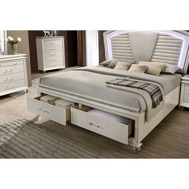 Maddie Modern Wood Panel Bed Frame with Sleek Headboard Platform Bed modern furniture Contempo Furniture