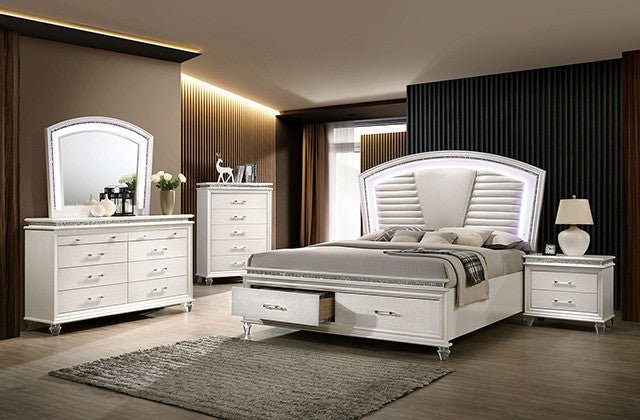 Maddie Modern Wood Panel Bed Frame with Sleek Headboard Platform Bed modern furniture Contempo Furniture