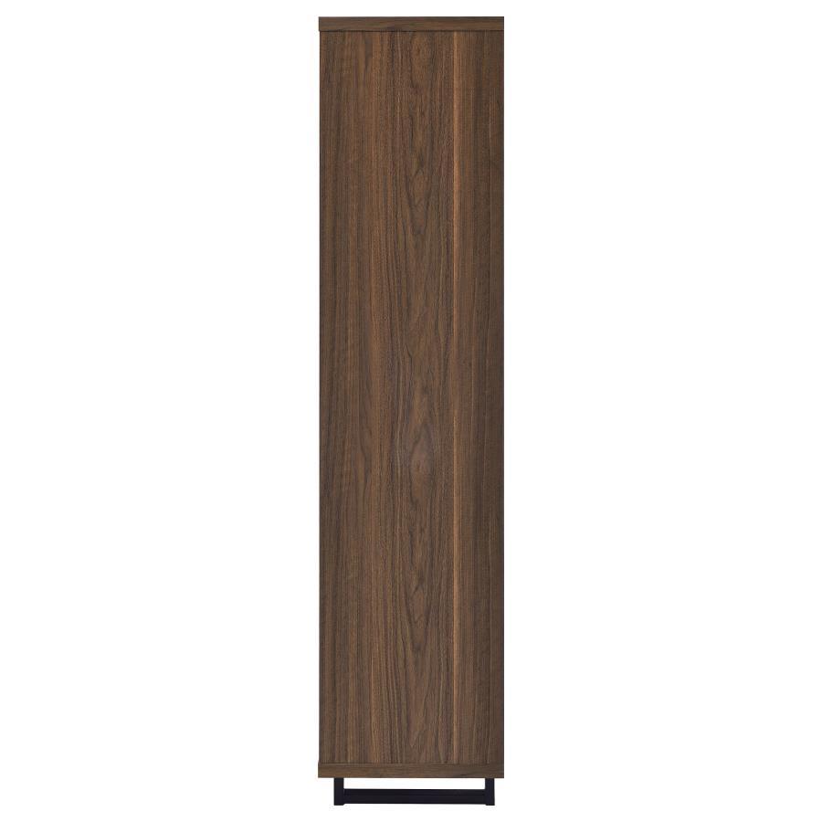 Maddox - 3 - Shelf Cabinet Bookcase - Walnut Standard Bookcase modern furniture Contempo Furniture