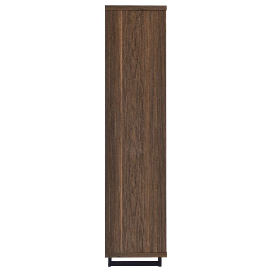 Maddox - 3 - Shelf Cabinet Bookcase - Walnut Standard Bookcase modern furniture Contempo Furniture