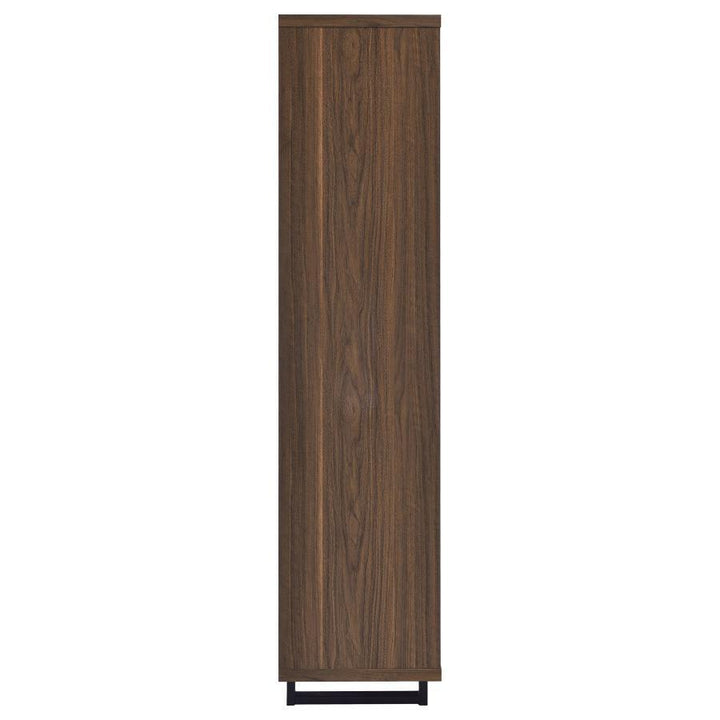 Maddox - 3 - Shelf Cabinet Bookcase - Walnut Standard Bookcase modern furniture Contempo Furniture