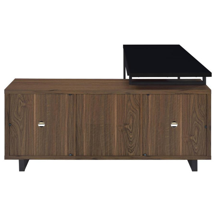 Maddox - L - Shape Office Computer Desk - Black Corner Desk modern furniture Contempo Furniture