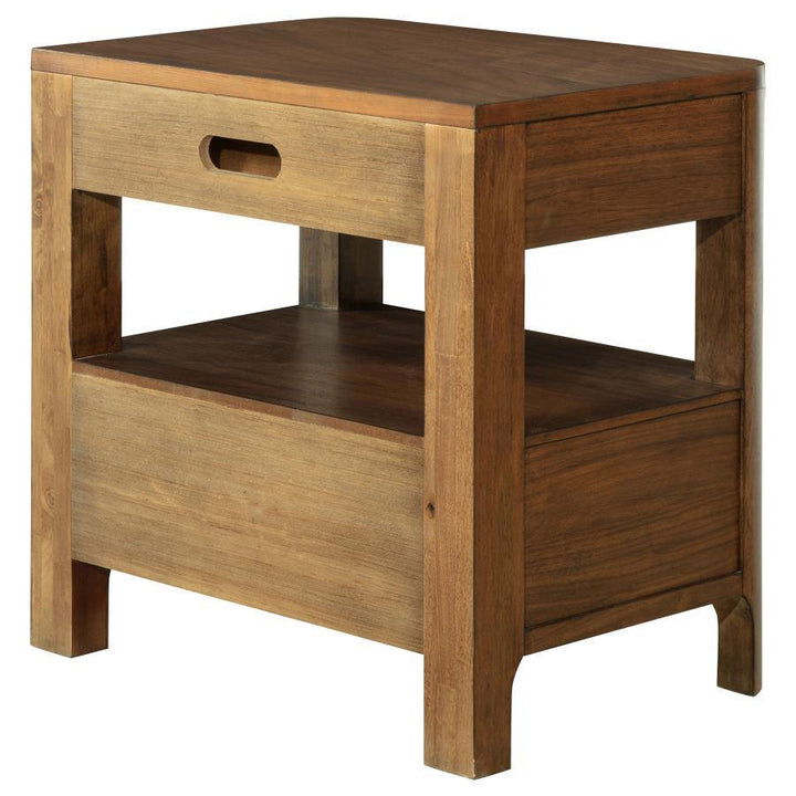 Maderia - 2 - Drawer Nightstand Bedside Table - Walnut Accent Nightstand modern furniture Contempo Furniture