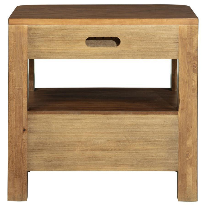 Maderia - 2 - Drawer Nightstand Bedside Table - Walnut Accent Nightstand modern furniture Contempo Furniture