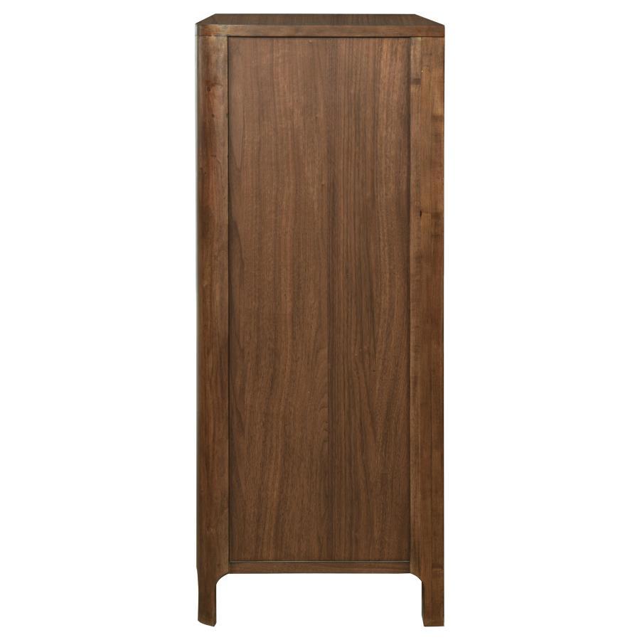 Maderia - 5 - Drawer Chest Of Drawers - Walnut Accent Chest modern furniture Contempo Furniture