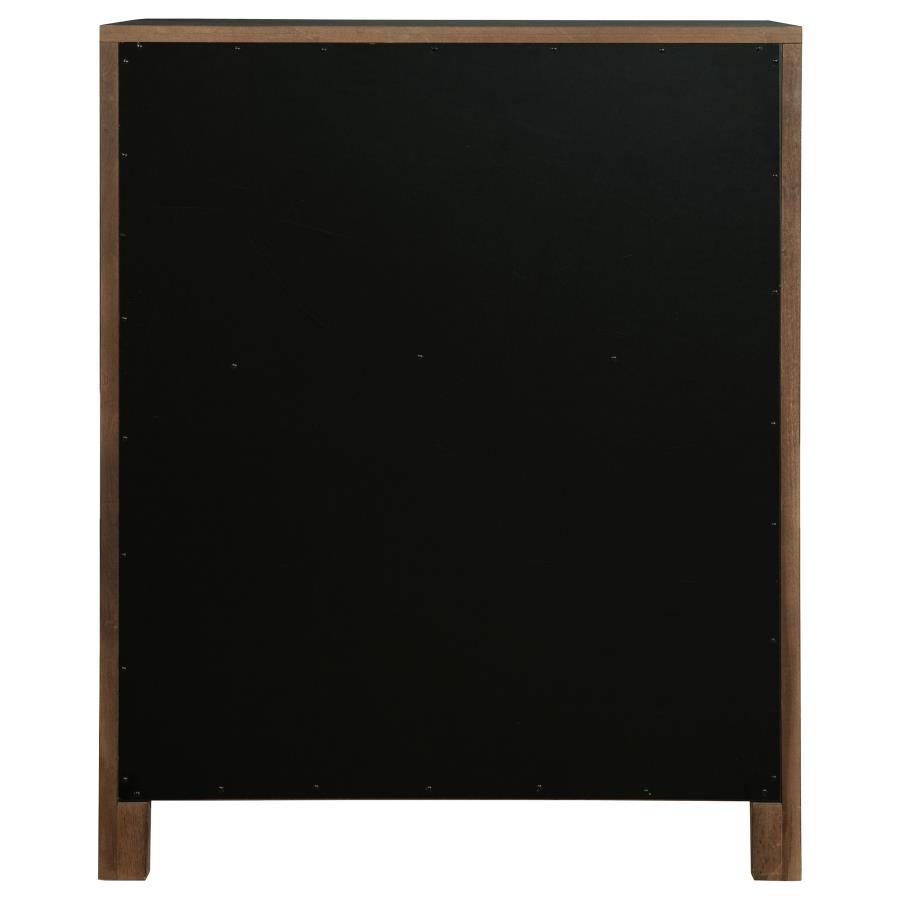 Maderia - 5 - Drawer Chest Of Drawers - Walnut Accent Chest modern furniture Contempo Furniture