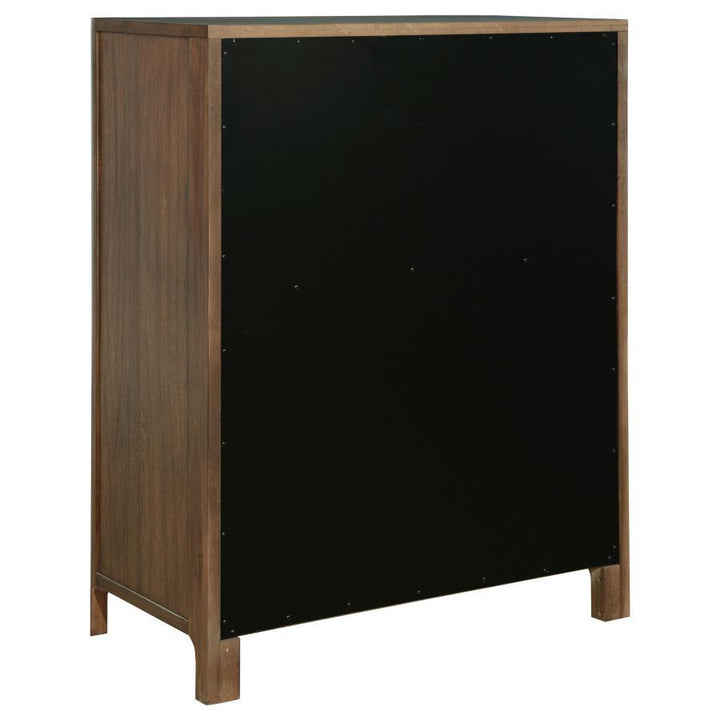 Maderia - 5 - Drawer Chest Of Drawers - Walnut Accent Chest modern furniture Contempo Furniture