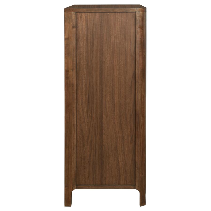 Maderia - 5 - Drawer Chest Of Drawers - Walnut Accent Chest modern furniture Contempo Furniture