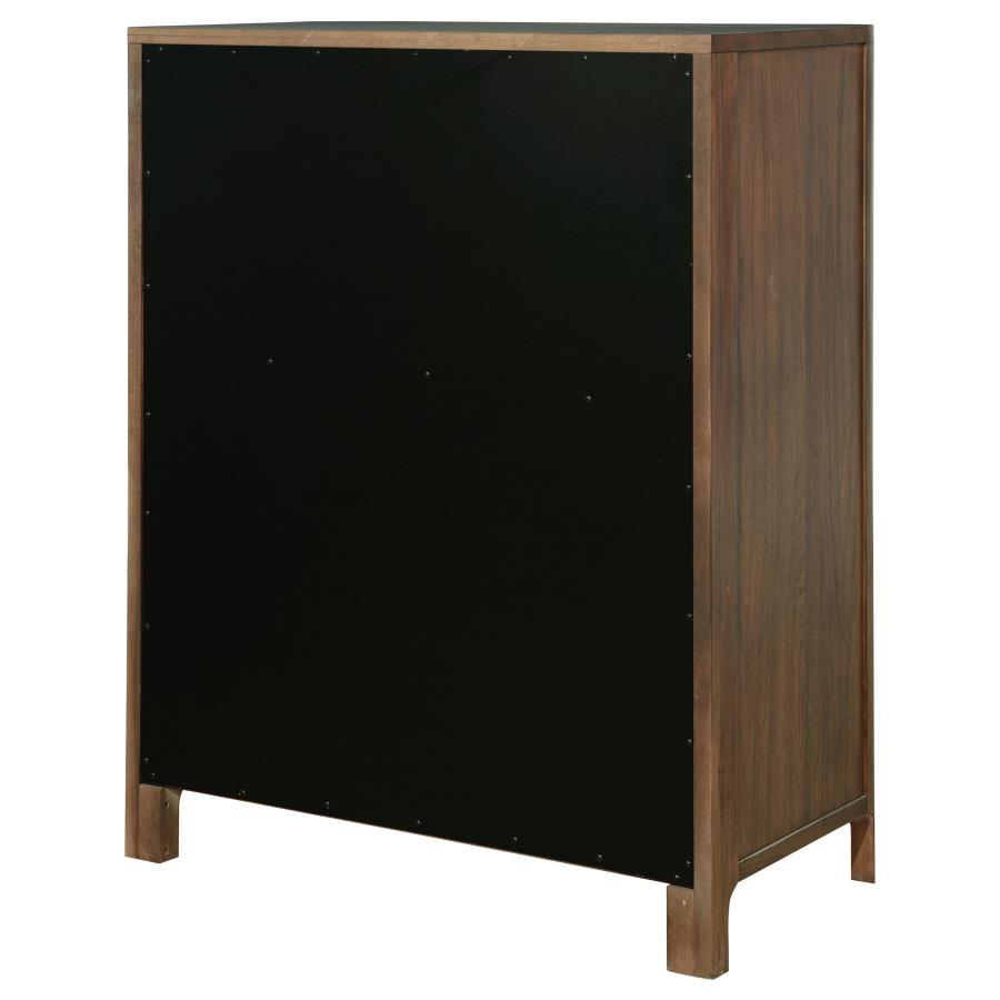 Maderia - 5 - Drawer Chest Of Drawers - Walnut Accent Chest modern furniture Contempo Furniture