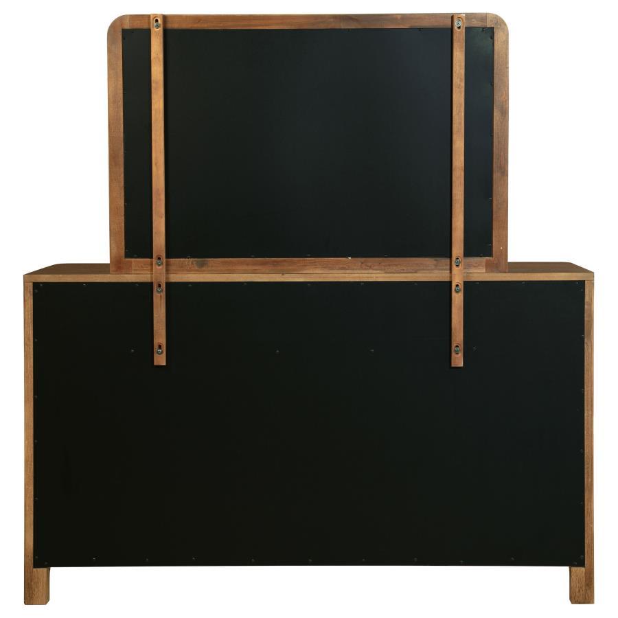 Maderia - 8 - Drawer Dresser And Mirror - Walnut Dresser & Mirror modern furniture Contempo Furniture