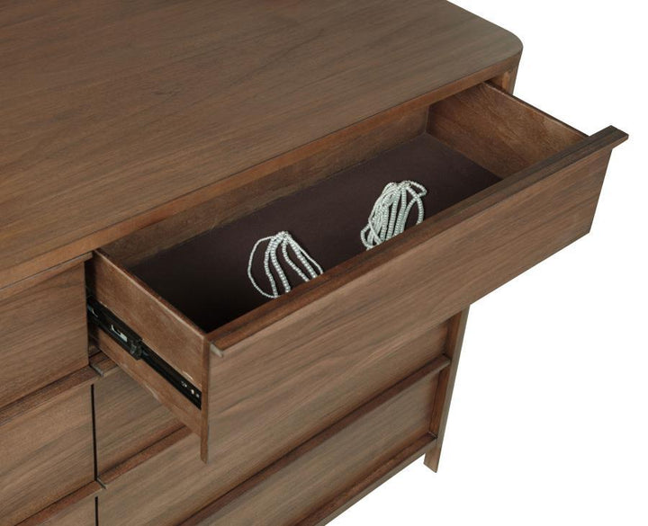 Maderia - 8 - Drawer Dresser Cabinet - Walnut Dressers modern furniture Contempo Furniture