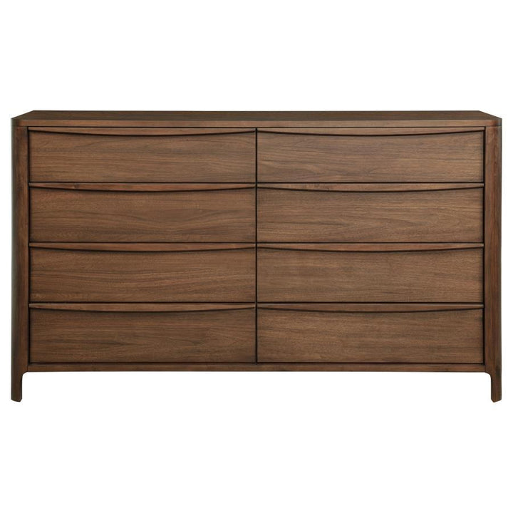Maderia - 8 - Drawer Dresser Cabinet - Walnut Dressers modern furniture Contempo Furniture
