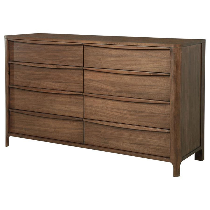 Maderia - 8 - Drawer Dresser Cabinet - Walnut Dressers modern furniture Contempo Furniture