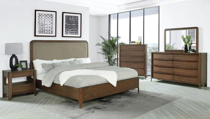 Maderia - 8 - Drawer Dresser Cabinet - Walnut Dressers modern furniture Contempo Furniture
