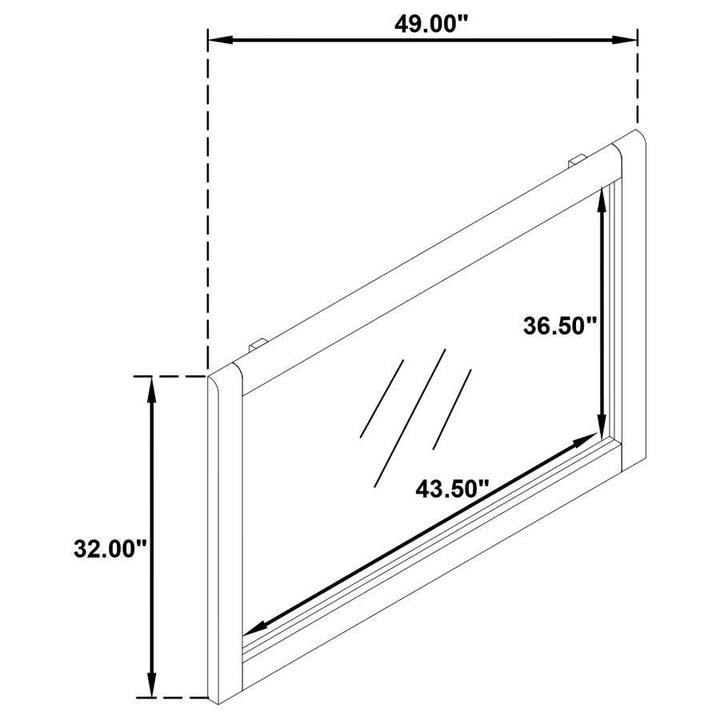 Maderia - Dresser Mirror - Walnut Mirror modern furniture Contempo Furniture